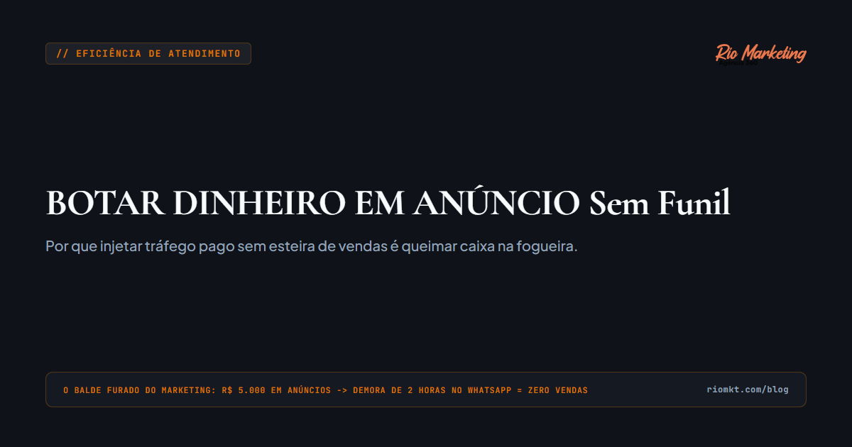 Colocar Dinheiro em Anúncio Sem Esteira Comercial É Queimar Caixa: A Física da Conversão Integrada