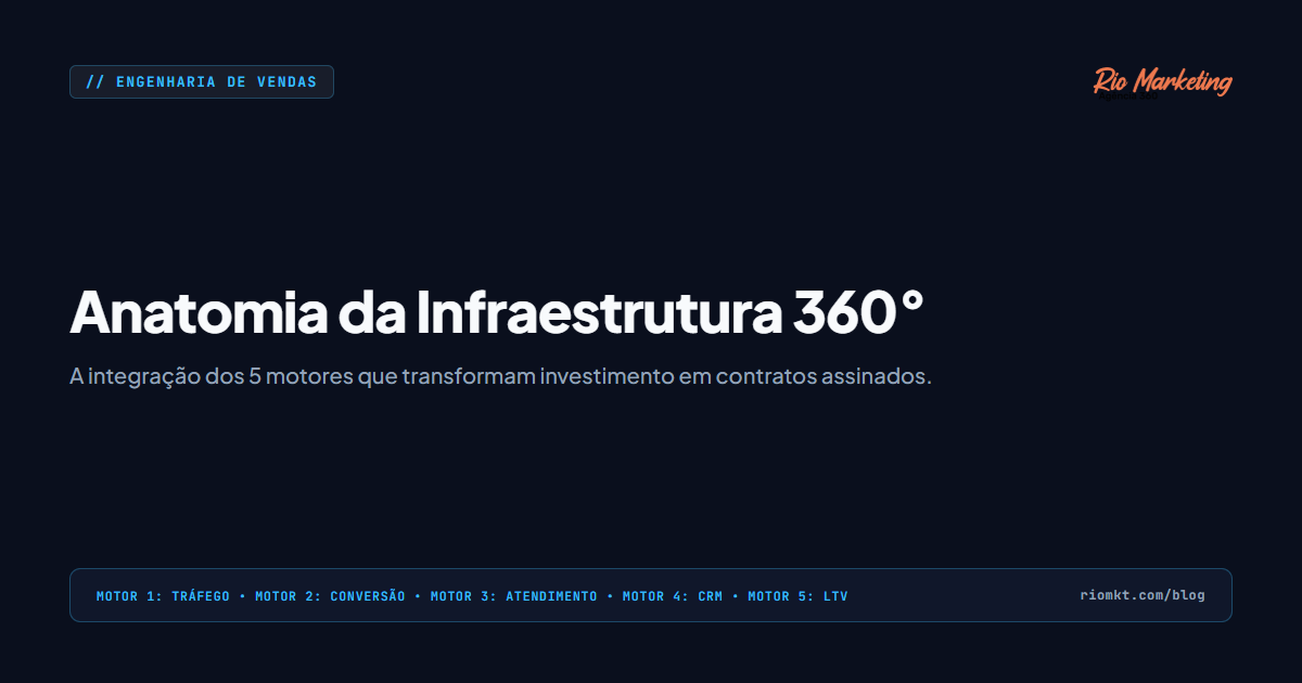 A Anatomia da Infraestrutura de Vendas: Como os 5 Motores de Engenharia Comercial Transformam Tráfego em Contratos Fechados